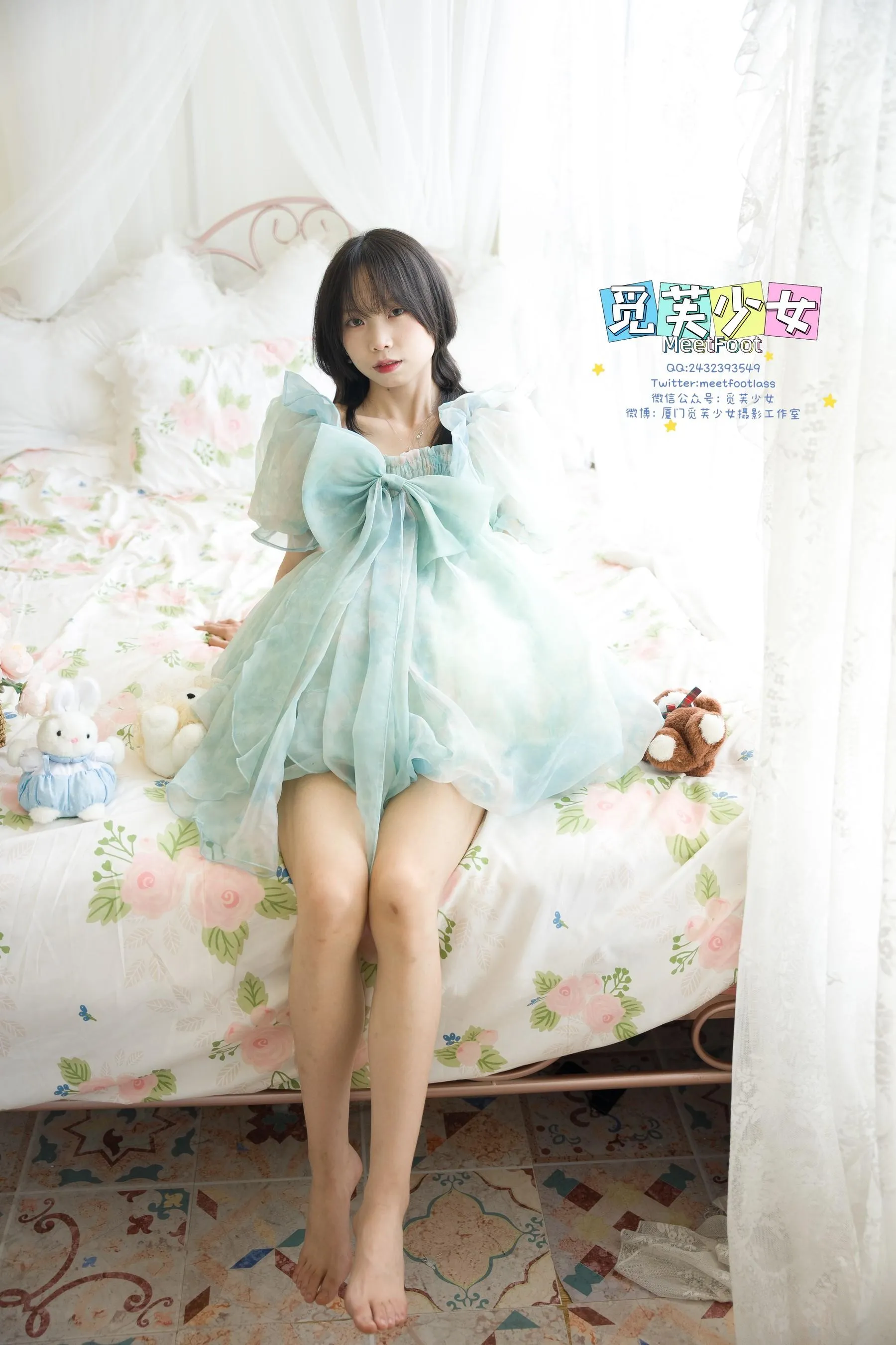 觅芙少女 NO.033 小婉-一袭蓝色纱裙构筑今晚浪漫的梦境-PIC [249P]插图1